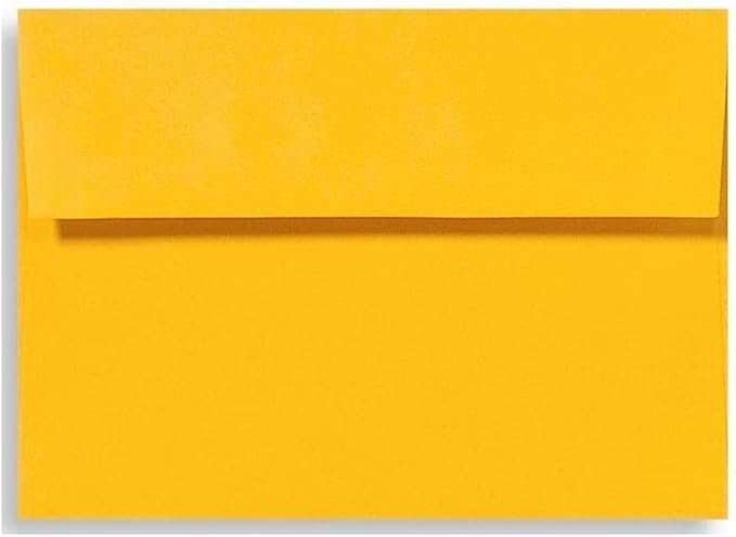 LUXPaper A9 Invitation Envelopes | Peel & Press | 5 3/4" x 8 3/4" | Sunflower Yellow | 80lb. Text | 50 Qty