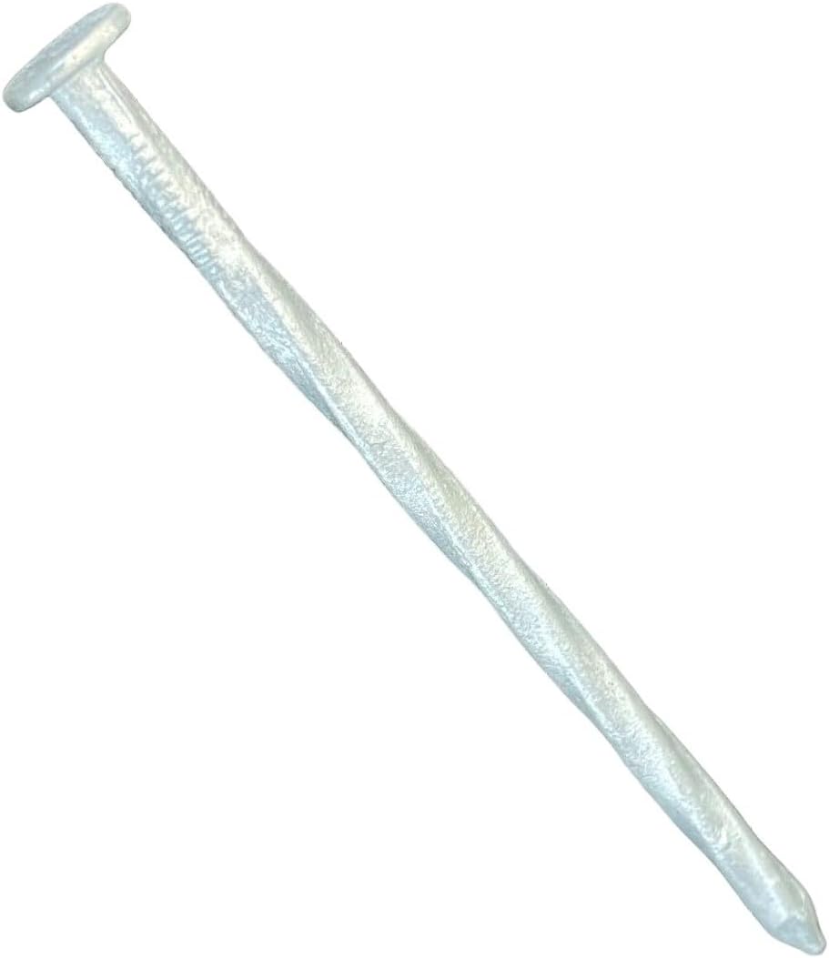 Sandbaggy 4 Inch Galvanized Artificial Turf Stakes - Spiral Landscape Nails - Ground Spikes/Pins for Synthetic Grass, Lawn, Edging, Weed Barrier Fabric, Garden (Steel, 65000)
