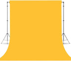 Yellow Photo Backdrop, Photo Booth Portrait Photography Backdrops, Studio Yellow Backdrop for Photoshoot Streaming Video Shooting 10x20ft