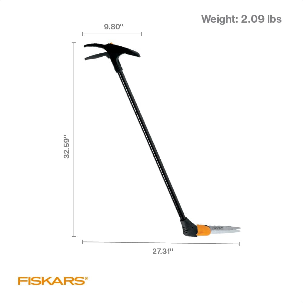 Fiskars Grass Shears, Long Handle, 36" Handle Lawn Shears for Trimming Grass while Standing, Lawn Cutter with 360-Degree Swivel Blade