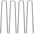 AAGUT 12 Inch Garden Stakes Landscape Staples, 25 Pcs U Shaped 11 Gauge Galvanized Pins Metal Fence Ground Stakes for Gardening, Chicken Wire, Irrigation Tubing, Camping Tent, Secure Lawn Fabric