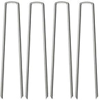 AAGUT 12 Inch Garden Stakes Landscape Staples, 25 Pcs U Shaped 11 Gauge Galvanized Pins Metal Fence Ground Stakes for Gardening, Chicken Wire, Irrigation Tubing, Camping Tent, Secure Lawn Fabric