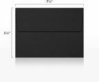 LUXPaper A7 Invitation Envelopes | Peel & Press | 5 1/4" x 7 1/4" | Black Linen | 80lb. Text | 50 Qty