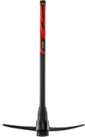 INTERTOOL Pick Axe for Digging - 36” Heavy Duty Garden Mattock Pickaxe - Rust Resistant Steel with Adze Hoe & Shock Absorbing Fiberglass Anti-Slip Handle - Cultivate, Loosen Soil, Dig - HT08-0305