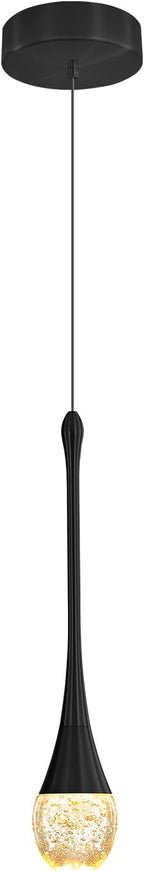 Modern Pendant Lights for Kitchen lsland LED Dimmable Raindrop Chandelier Crystal Ceiling Pendant Lighting for Dining Room Hallway Bar Living Room (1 Pack)