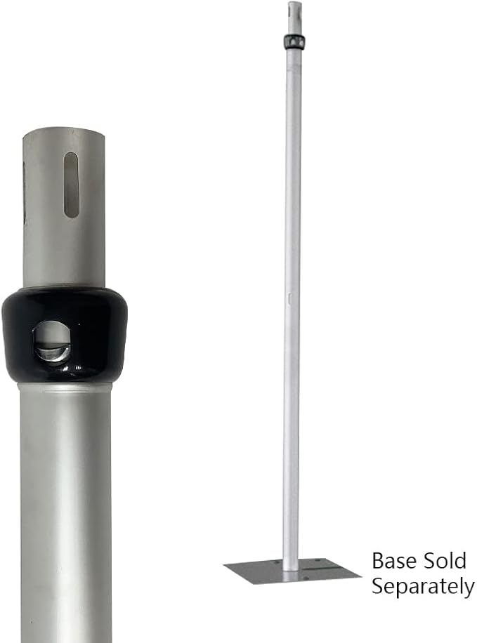 Portable Pipe and Drape Heavy Duty Backdrop Stand, ADJ Metal Frame and Heavy Metal Base for Wedding, Birthday Party, Photography Backdrop(1*ADJ UprightPole 6-10FT)