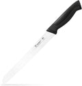 10-Inch Serrated Bread Knife, Premium High Carbon Stainless Steel Blade Knife for Bread with Ergonomic Handle, NSF Certified, DT-30 Series, Black