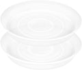 2 Pack of 10 inch Plant Saucer Gray, Heavy Duty Plastic Plant Saucer 10 inch Round, Durable Plant Tray for Pots, Plant Saucers for Indoors, Plant Trays for Planter 9"/10" (10", Clear)