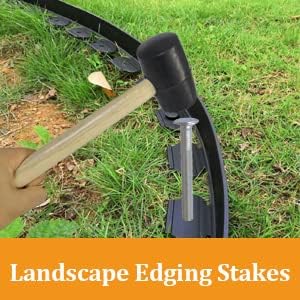 Metal Stakes, 8 Inch 9Pcs Galvanized Landscape Spikes,Garden Nails for Turf,Weed Barriers,Tent and More (9)