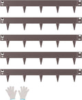 VEVOR Steel Landscape Edging, 5 Packs 39 x 3 in Rust-Resistant Metal Landscape Edging, Bendable Garden Edging Border, Heavy Duty Lawn Edging, Easy-to-Install, Flower Bed Yard Pathway Divider Brown