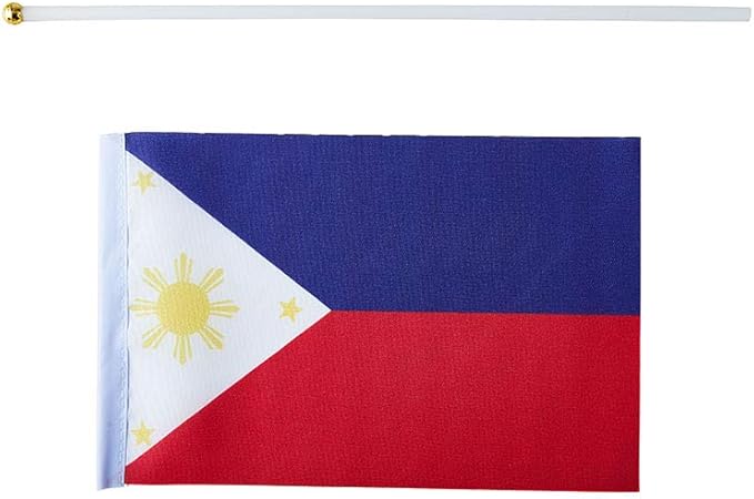Philippines Flag Filipino Flag, Small Mini Handheld Philippines Flags on Stick, Ideal for Party Parades Sports Events Patriotic Festival Decorations