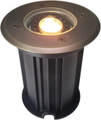 MALORY Brass Top Cover Landscape Well Lights, 12V Low Voltage Outdoor In Ground Lights,Landscape Lighting for Pathway, Driveway and Garden (Open Top, 1-Pack Without Bulb)