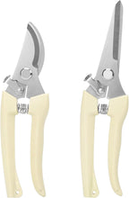 2Pcs Professional Pruning Shears (Include 1 Bypass Pruning Shears and 1 Straight Blade Garden Scissors) Premium Garden Shears for Trimming Flowers, Shaping Plants, Bonsai,hydroponics,herbs