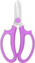 Gardening Scissor Purple Sharp Blade Alloy Steel Garden Shears for Cutting Flowers Trimming Plants of Yard Florist Rose Herb Hedge and Fruits Picking