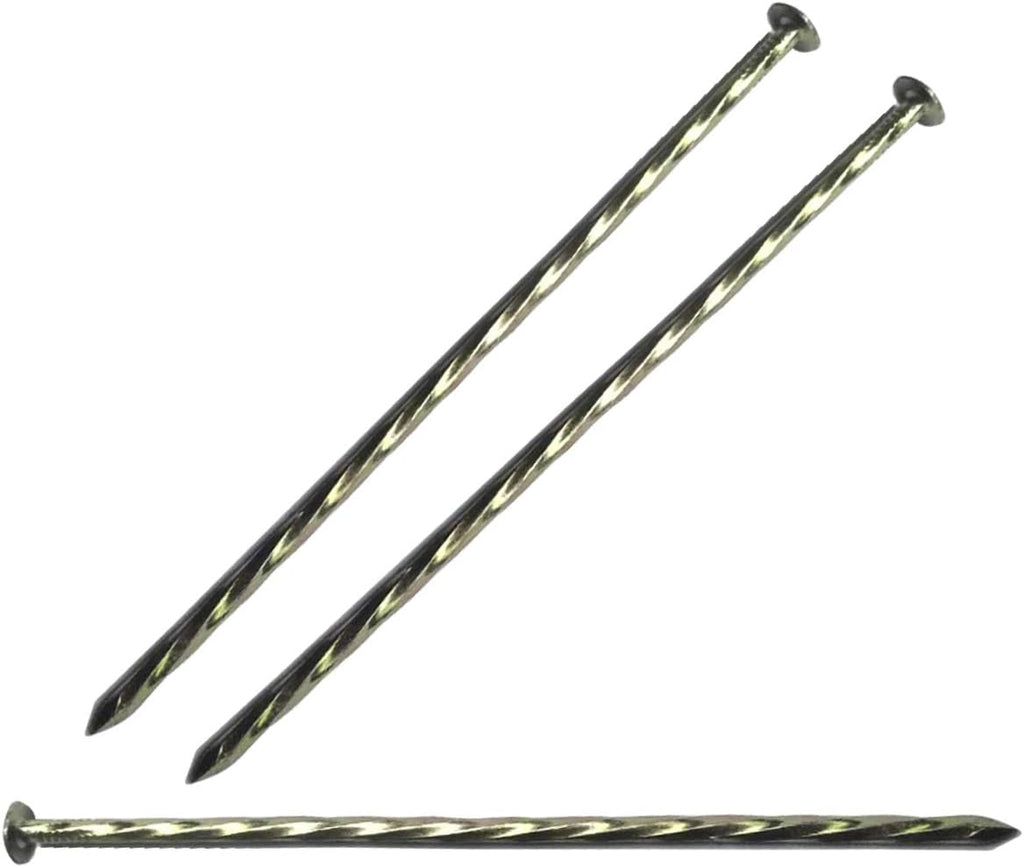 22 Pcs 8-Inch Landscape Stakes, Spiral Metal Galvanized Landscape Spikes, Garden Nails for Artificial Turf, Paver Edging, Weed Barrier, Carpentry and More