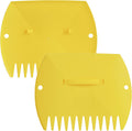 GardenHOME Leaf Scoops Hand Rakes, Large Leaf Grabbers for Yard Work and Garden Use, Clear and Collect Garden Rake, Leaf Scooper and Claws for Leaves, Lawn Debris, and Trash Cleanup, Yellow