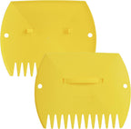GardenHOME Leaf Scoops Hand Rakes, Large Leaf Grabbers for Yard Work and Garden Use, Clear and Collect Garden Rake, Leaf Scooper and Claws for Leaves, Lawn Debris, and Trash Cleanup, Yellow