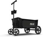 400lbs Large Capacity Collapsible Wagon Cart,Folding Utility Heavy Duty,All Terrain Big Wheels for Garden Camping Sports Outdoor Shopping, Black