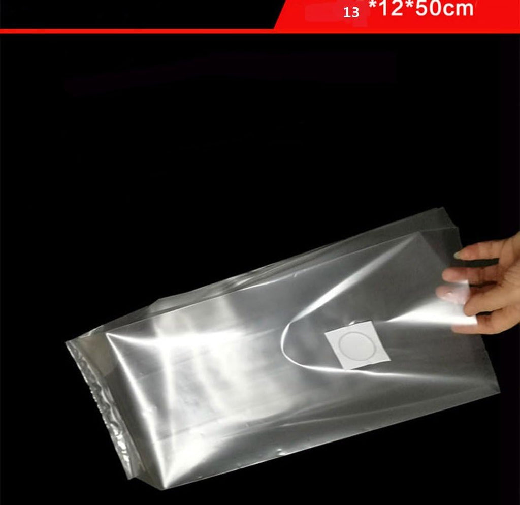SUCOHANS 10 Count Mushroom Bags - Medium Size 5" X 5" X 19", 0.2 Micron Filter, 2.5 Mil Polypropylene, Sealable Spawn, Farm Mushroom Spawn, Autoclavable Substrate