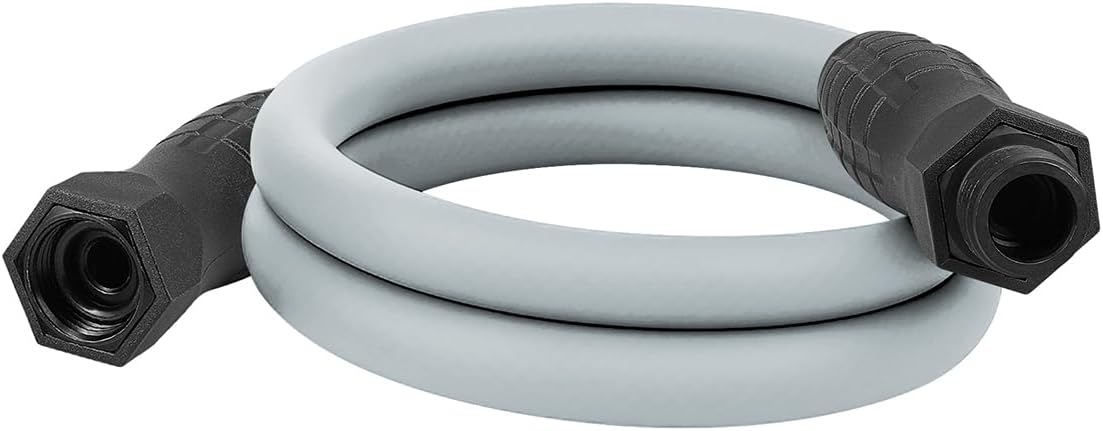 Flexzilla Colors SwivelGrip Garden Hose 5/8 in. x 5 ft., Lightweight All-Weather Water Hose, Durable and Flexible, Leak-Free Connections, Slate Grey