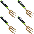 Garden Guru Titanium Hand Weeder Fork Tool – Rust Resistant – Ergonomic Handle – Great for Planting, Spreading Mulch, Weeding, Loosening & Transplanting Soil (4 Pack)