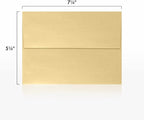 LUXPaper A7 Invitation Envelopes | Peel & Press | 5 1/4" x 7 1/4" | Blonde Metallic | 80lb. Text | 500 Qty