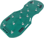 QWORK Gunite Spiked Shoes With 3/4” Short Spikes Perfect For Epoxy Floor, Overlays, Cover Installation, Green Color (Pair)