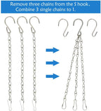 YINGFENG 10 Pack 9.5 Inch Silver Hanging Chains for Hanging Bird Feeders, Bird Houses, Planters, Baskets, Birdbaths, Lanterns, Wind Chimes, Billboards, Signs and Ornaments