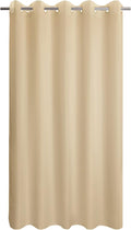 Extra Long No Hook Beige Shower Curtain or Liner - Soft Microfiber 84" Long Fabric Shower Curtain Liner Set, Machine Washable & Water Repellent, Beige, 71x86