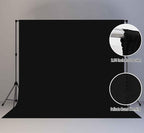 10x10ft Big Black Screen Backdrops Solid Black Photo Backdrops for Photoshoot, Photography Background for Meeting Wall, Party, Videos