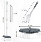 Thatch Rake Adjustable 17"-63", Efficient Metal Leaf Rakes, Wide with 24 Durable Steel Tines, Lightweight Garden Thatching Rakes Used for Mulch ,Leaves, Debris, Pine Needles, Shrub, Gravel