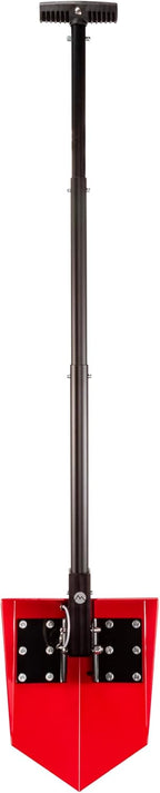 DMOS Delta Shovel - Collapsible Heavy-Duty Steel Folding Shovel for Camping, Overlanding, Survival, Military, Hunting, & Off-Road Use - Racing Red - Pro