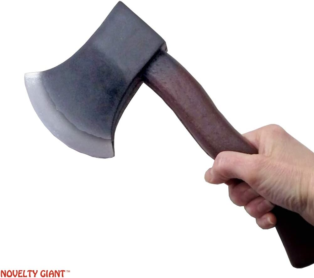 12" High Density Foam Hand Axe Viking Barbarian Theater Prop Brown