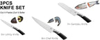 Knife Set,kitchen knives,3PCS kitchen knives set,high carbon Stainless Steel Knife Set,8 Inch Chef Knife set,7 Inch Santoku Knife,5 Inch Utility Knife for BBQ or gifts