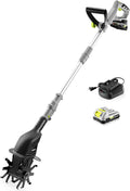 Cordless Electric Garden Tiller: DEKOPRO Power Cultivator for Effortless Soil Cultivation in Flower Beds, Vegetable Gardens, Lawns-Lightweight Lawn Yard Garden Tiller for Women & Seniors