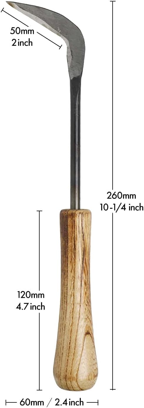 Wazakura Bonsai Repotting Sickle MADE IN JAPAN, Japanese Gardening Tool for Transplant - 2inch(50mm) Blade
