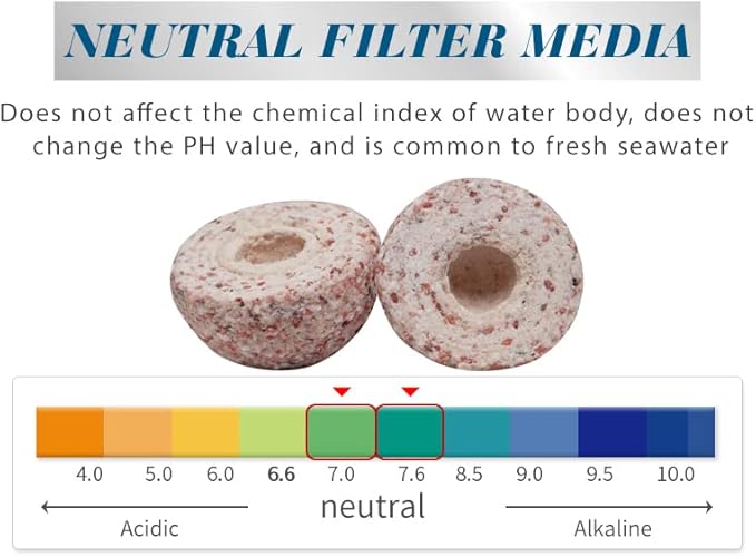 ALEGI 10 lbs Aquarium Ceramic Bio Filter Media Sphere for Freshwater Aquarium and Marine Fish Tank Sump, Canister Filter, Koi Ponds