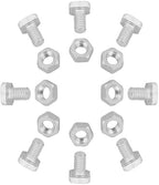 50 Packs Greenhouse Nuts and Bolts Square Head Bolts Nuts Greenhouse Repair Kit Parts Replacement Garden Supplies