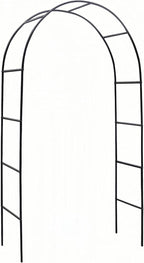 Garden Arch Trellis Metal Garden Arbor for Various Climbing Plant, Wedding Arches for Ceremony Decoration Outdoor Lawn Backyard, 7'8" H x 4'5" W, Dark Green