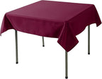 Cupuamon Square Tablecloth 70x70 inch Washable Polyester Fabric Table Cloth for Wedding Party Dining Banquet Decoration（70x70,Burgundy）