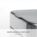 simplehuman Compost Caddy, Detachable and Countertop Bin, 4 Liter / 1.06 Gallon, Brushed Stainless Steel