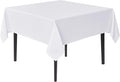 sancua White Square Tablecloths 70x70 Inch - Fabric Table Cloth for Square or Round Tables, Washable Polyester Table Cover for Outdoor Party, Birthday, Decorative Display Tables