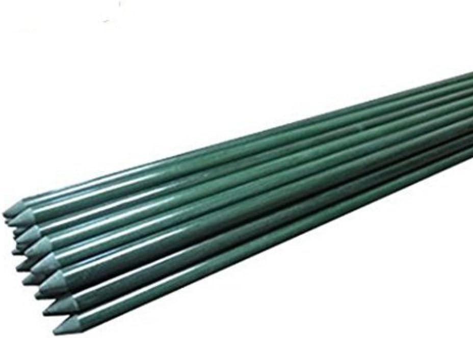 6 Feet Garden Stakes 20packs, Dia 1/4'' Plant Stakes 72'' Long, Never Rust/Rot, Better Than Wood Stakes and Bamboo Stakes, Dark Green