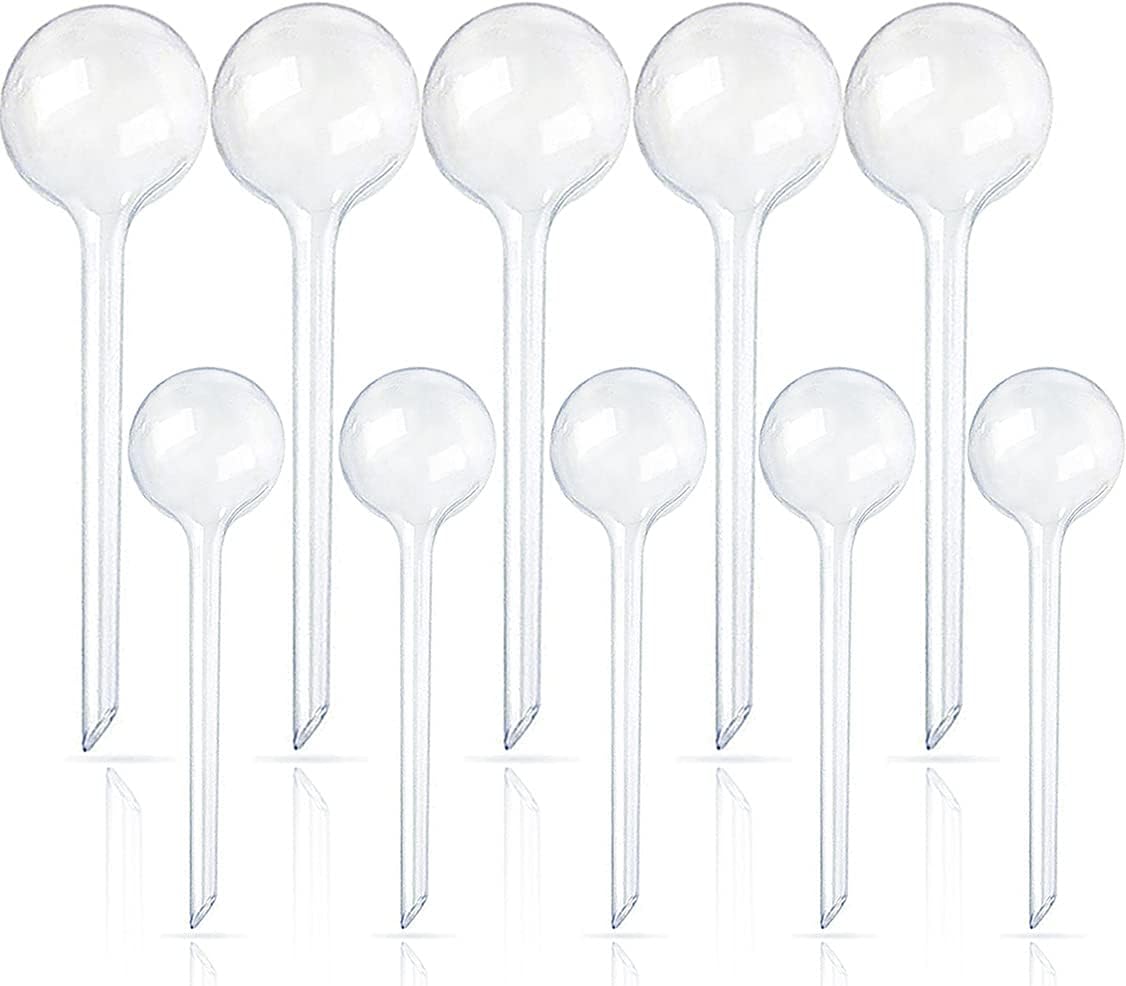 10 Pcs Clear Plant Watering Globes,Plastic Self-Watering Bulbs,Flower Automatic Watering Device,Garden Waterer for Plant Indoor Outdoor
