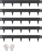 VEVOR Steel Landscape Edging, 5 Packs 39 x 3 in Rust-Resistant Metal Landscape Edging, Bendable Garden Edging Border, Heavy Duty Lawn Edging, Easy-to-Install, Flower Bed Yard Pathway Divider Black