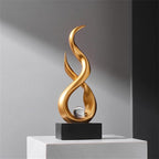 AWNR Abstract Art Deco Decor Statues for Home,Shelves,Table,Living Room, Dining Room,Modern Sculpture Decoraciones of Homes for Sale (Gold B)