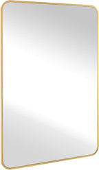Gold Bathroom Wall Mirror,24 x 36 Inch Rectangle Vanity Modern Mirror with Tempered Glass Mirror for Bedroom, Living Room orEntryway (24x36 Gold)