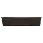 Southern Patio Set of 2 Planter Pots, 36 Inch Rectangular Indoor Outdoor Medallion Hanging Windowsill Garden Box Planters, Black