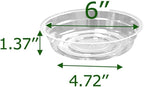 TRUEDAYS Clear Plant Saucers Flower Pot Tray Excellent for Indoor & Outdoor Plants, 6 Inch 10 Pack