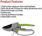 GARDEN GURU 2 in 1 Ratchet Pruning Shears Clippers – 4X Cutting Power – Ratcheting Garden Anvil Pruners Scissors - Ergonomic Grip - Makes Tough Cuts Easy - Great for Seniors & Arthritic Hands